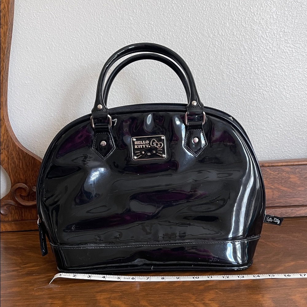 Hello Kitty Black and Pink Quilted Satchel - Picture 2 of 5